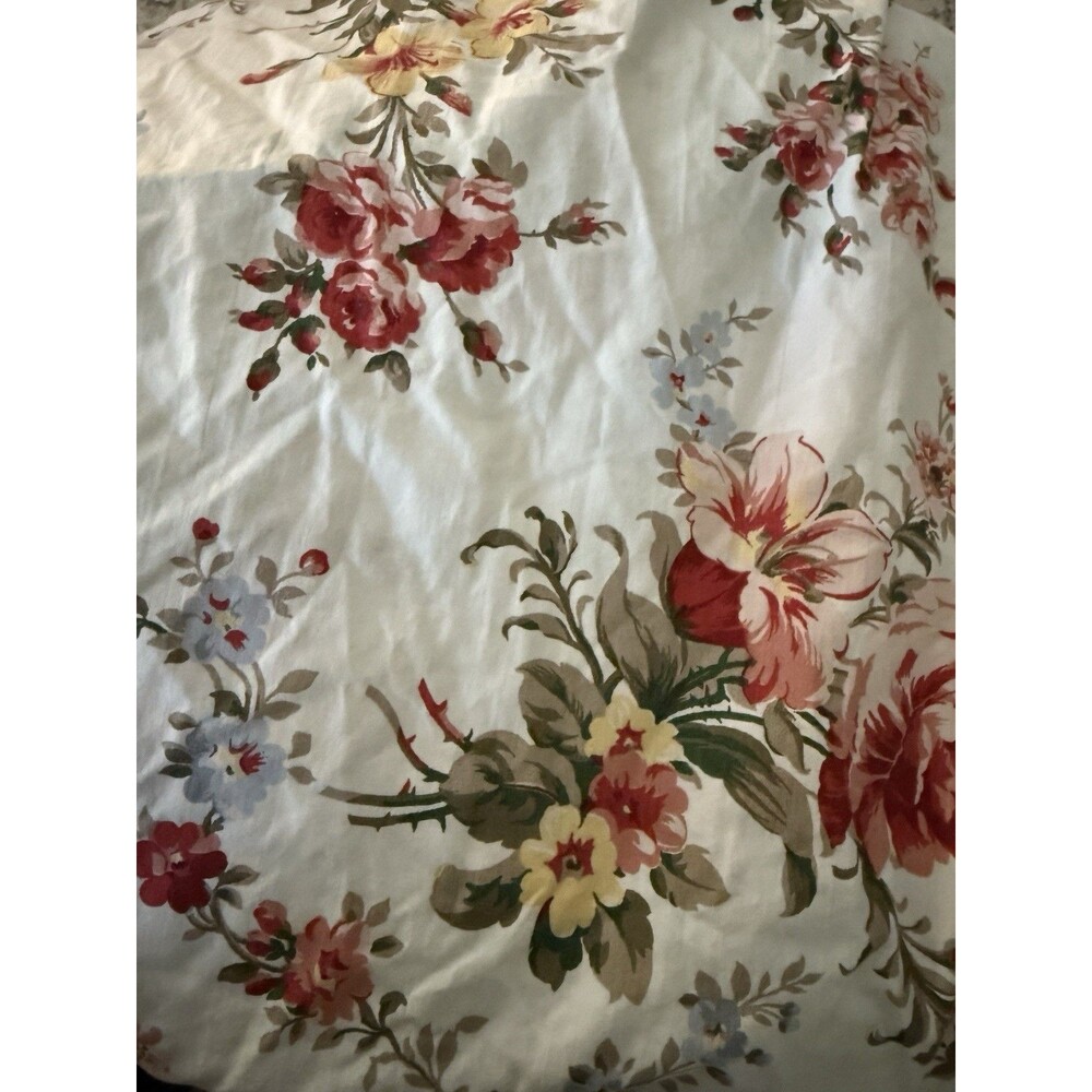 Ralph Lauren Home-Petticoat Floral Full Fitted Sheet-Great Elastic-AAA+ Clean